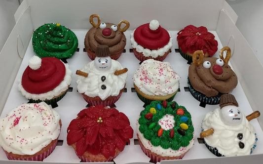Holiday Cupcakes Dozen (local delivery or pick-up only)