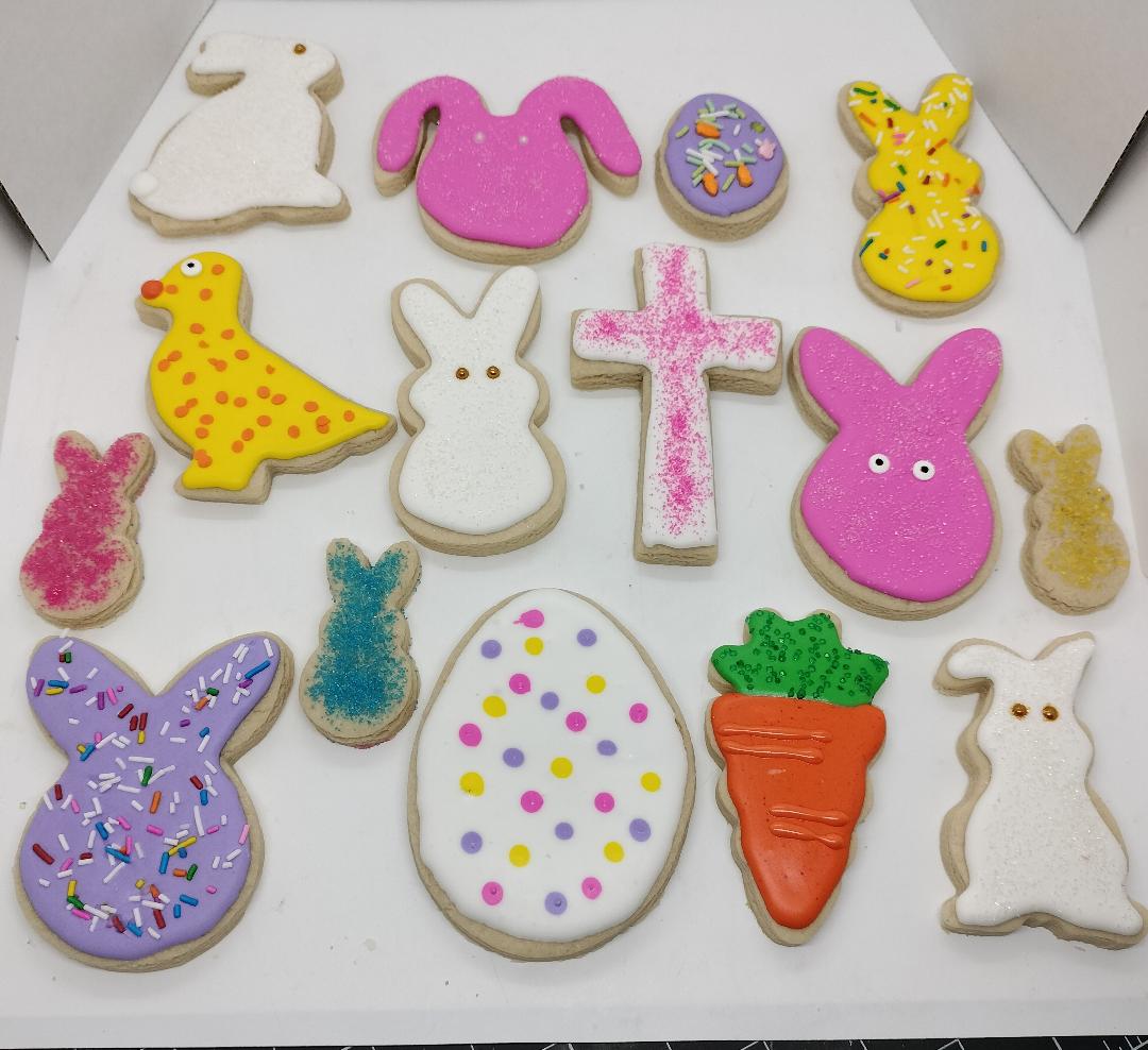 Easter Decorated Sugar Cookies - Dozen Assorted