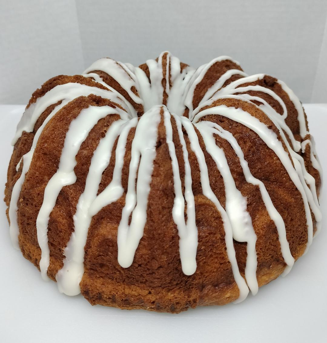 White Chocolate Raspberry Swirl Bundt Cake