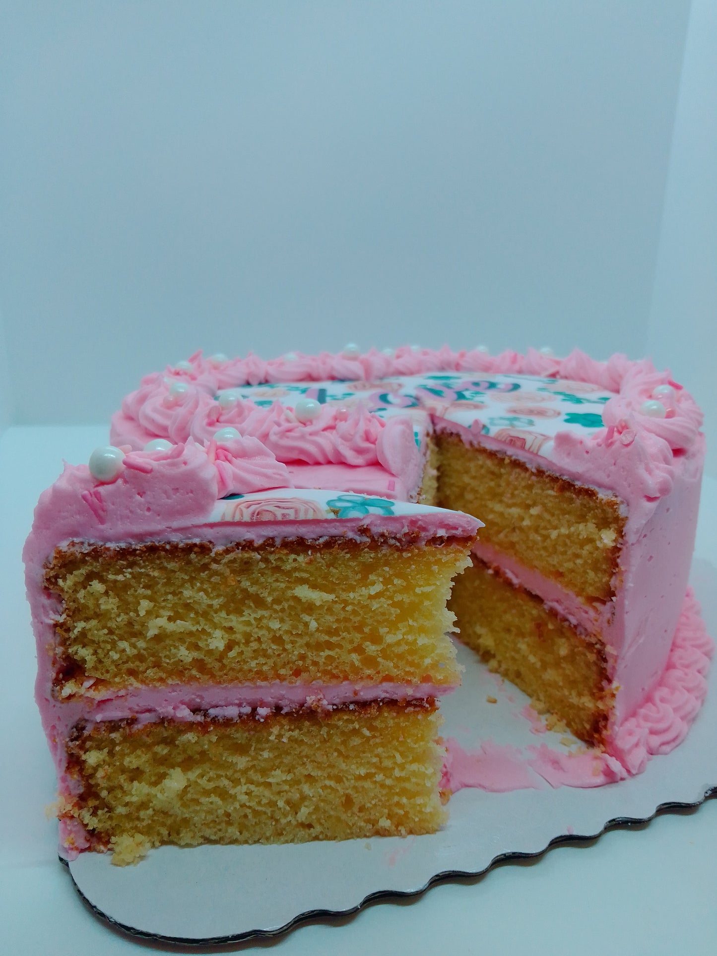 8" 2-Layer Decorated Heart Shaped Cake (local delivery or pick-up only)