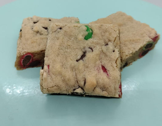 M&M Chocolate Chip Cookie Bars - Dozen